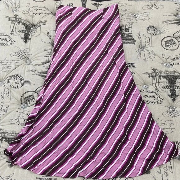 Leith Women Striped Bias Cut Midi Skirt - Picture 10 of 10